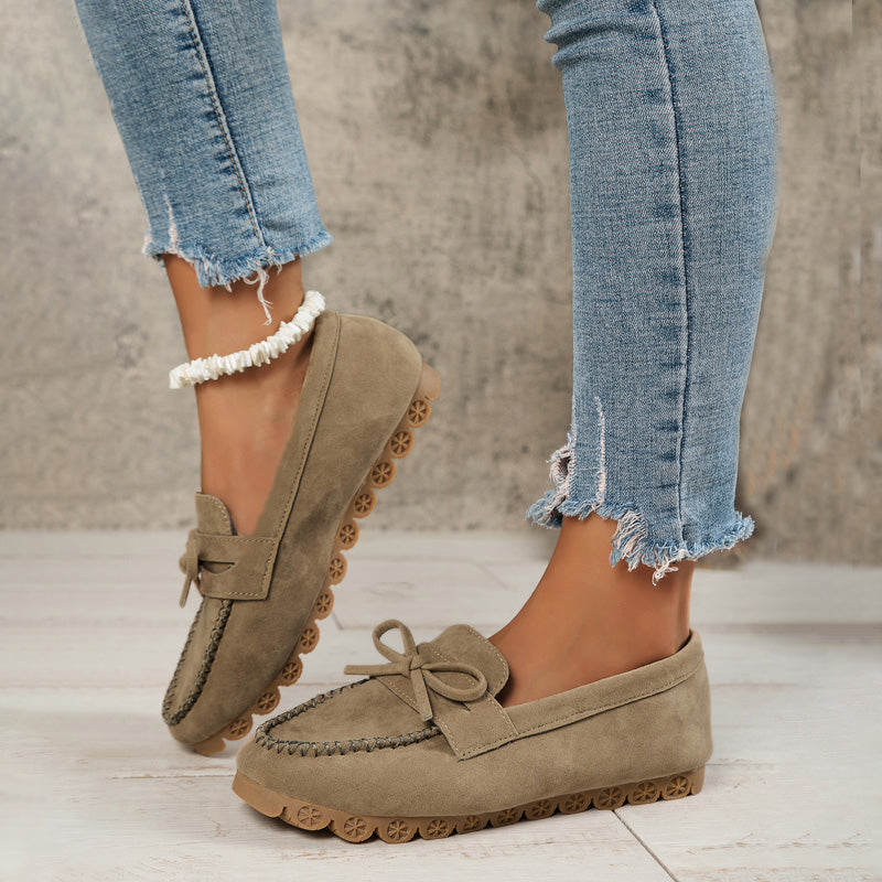 Vintage Avslappnade Slip-On Skor