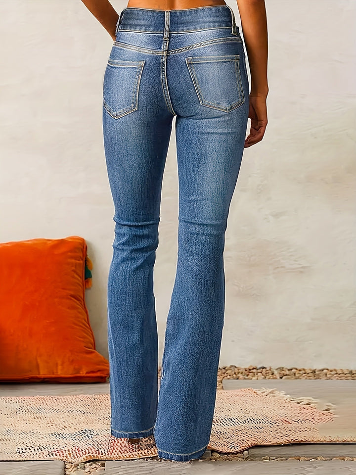 Aya™ | Högmidjade flare jeans
