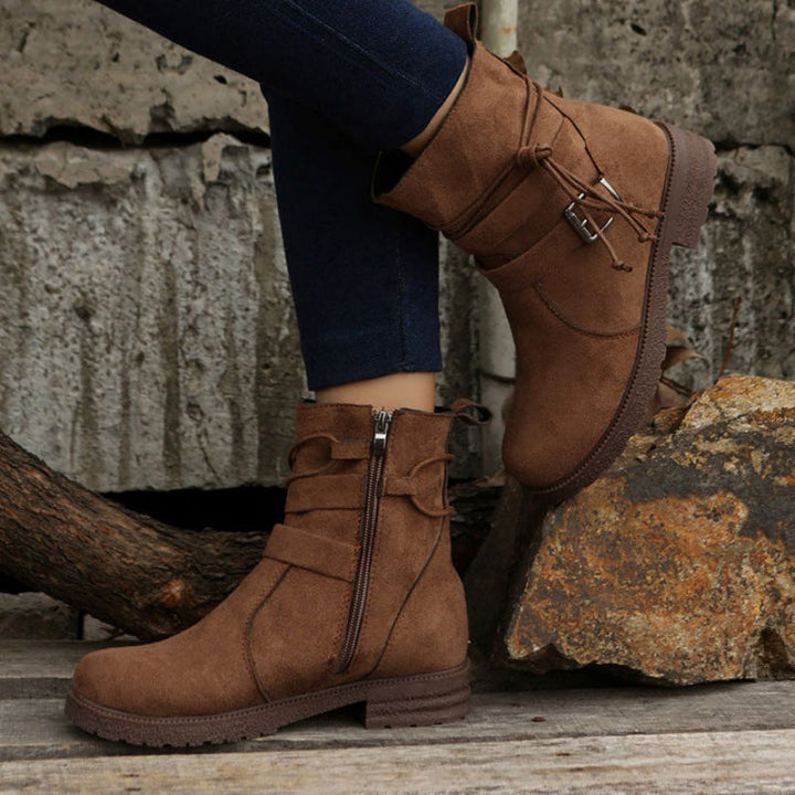 Vintage Ankel Boots Med Spänne