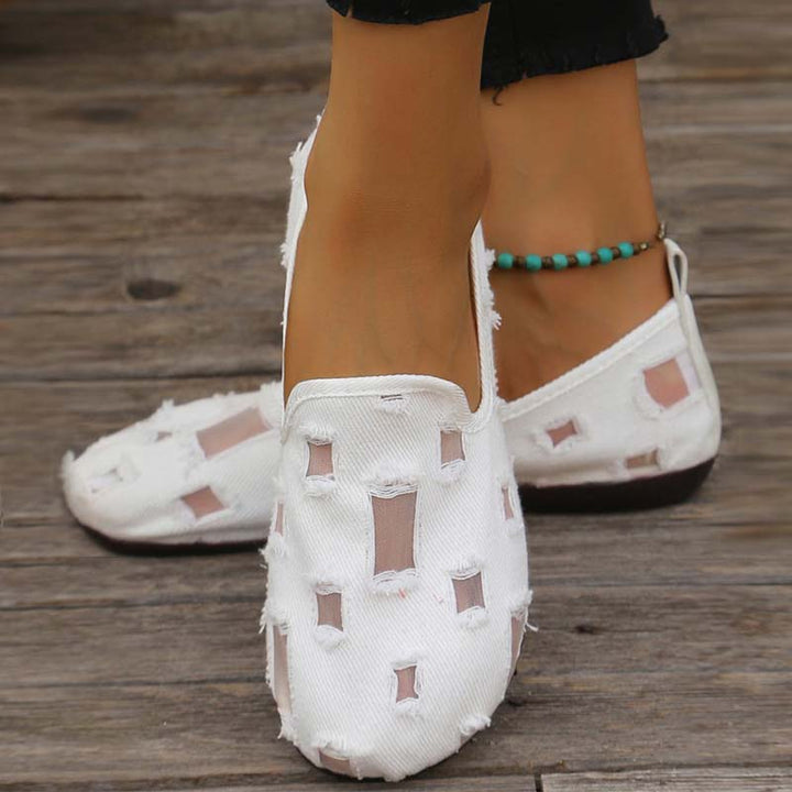 Avslappnade Meshskor Som Andas