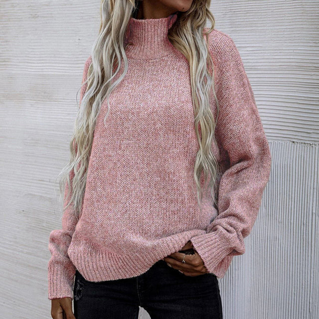 Avslappnad Turtleneck Tröja