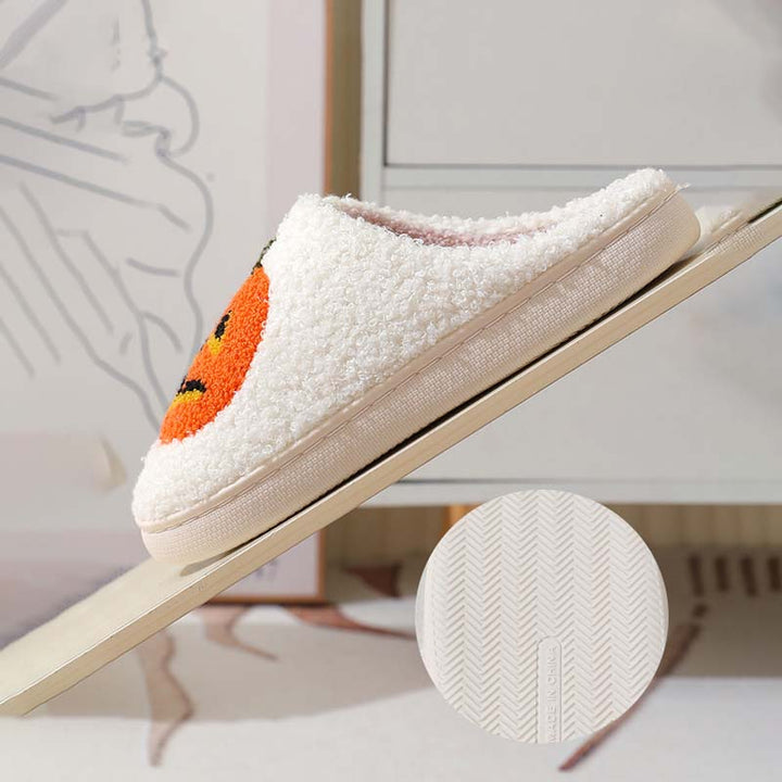 Halloween Pumpa Plysch Tofflor