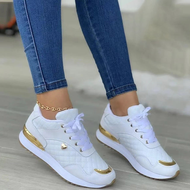 Lediga Sneakers Med Snörning