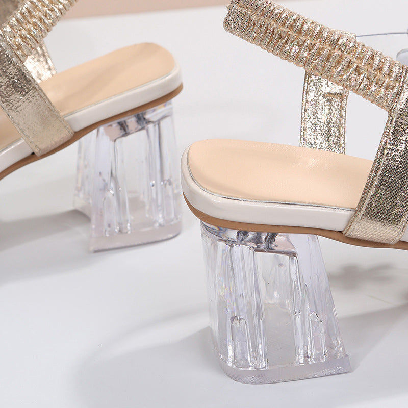 Casual Sandaler Med Fjärilsutsmyckning