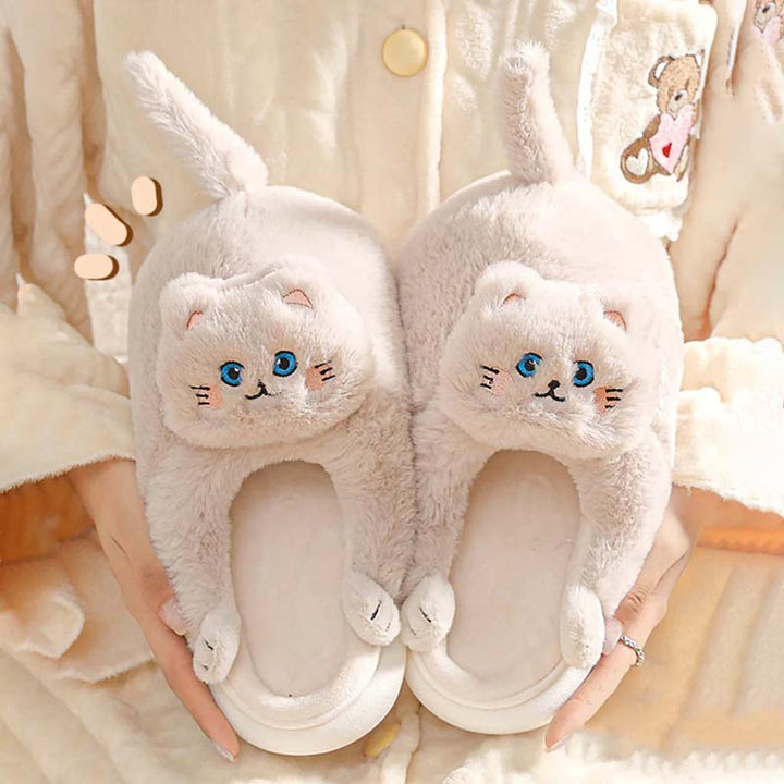 Tecknad Katt Plysch Tofflor