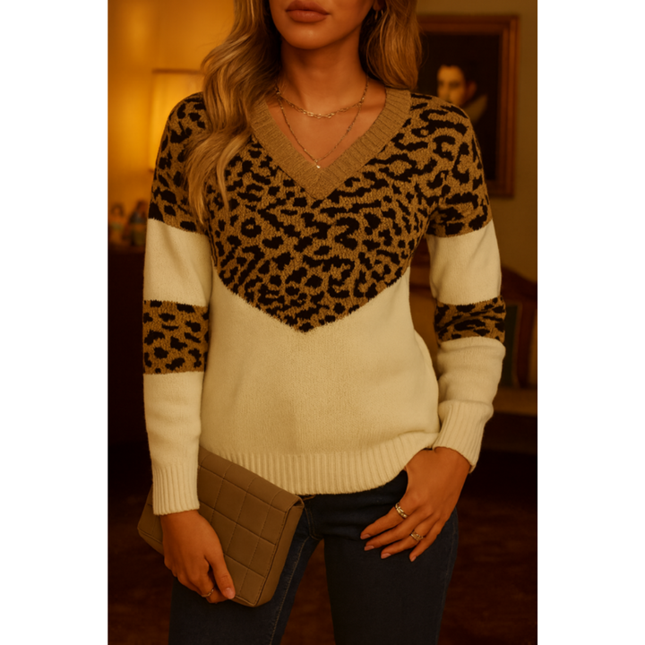 Jessica | Moderiktig stickad tröja för damer