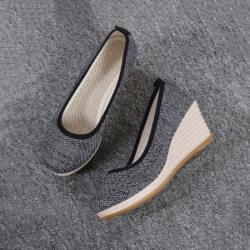 Avslappnad Wedge Skor