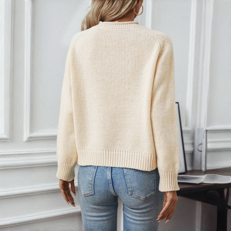 Casual Jul Stickad Tröja