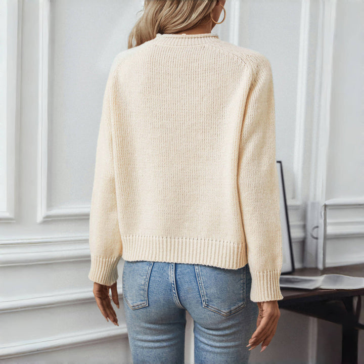 Casual Jul Stickad Tröja