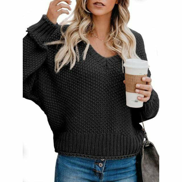 Lös V-Ringad Tröja