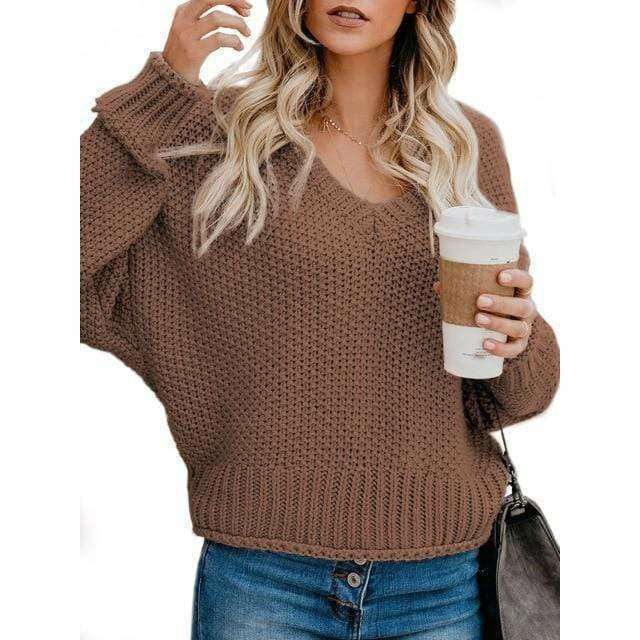 Lös V-Ringad Tröja