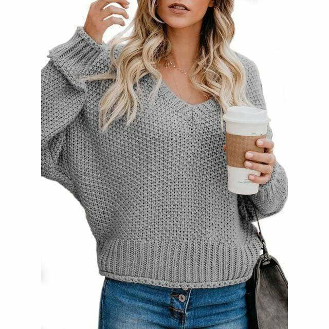 Lös V-Ringad Tröja