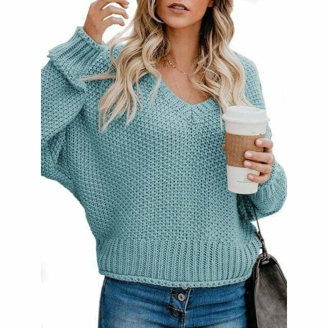 Lös V-Ringad Tröja