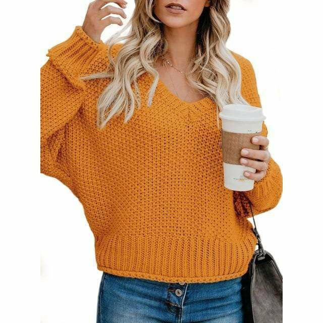 Lös V-Ringad Tröja